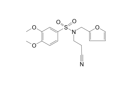 N-(2-cyanoethyl)-N-(2-furanylmethyl)-3,4-dimethoxybenzenesulfonamide