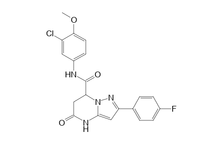 N-(3-Chloro-4-methoxyphenyl)-2-(4-fluorophenyl)-5-oxo-4,5,6,7-tetrahydropyrazolo[1,5-a]pyrimidine-7-carboxamide