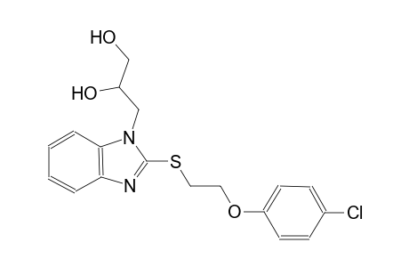 3-(2-{[2-(4-chlorophenoxy)ethyl]sulfanyl}-1H-benzimidazol-1-yl)-1,2-propanediol
