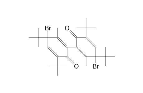 3,3'-Dibromo-2,2'-dimethyl-3,3',5,5'-tetra-tert-butyl-bicyclo-hexa-1,4-dienyl-6,6'-dione