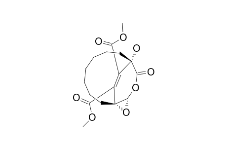 (1AR*,4R*,6AS*)-(+/-)-1A,3,4,6A-TETRAHYDRO-4-HYDROXY-3-OXO-4,6A-HEPTANOOXIRENO-[B]-OXEPIN-5,6-DICARBOXYLIC-ACID-DIMETHYLESTER