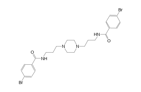 4-bromo-N-[3-(4-{3-[(4-bromobenzoyl)amino]propyl}-1-piperazinyl)propyl]benzamide