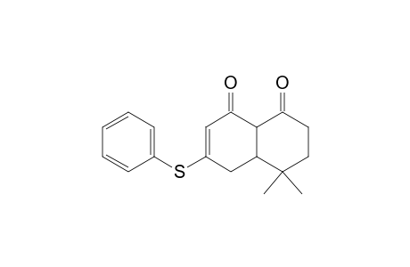 1,8(2H,5H)-Naphthalenedione, 3,4,4a,8a-tetrahydro-4,4-dimethyl-6-(phenylthio)-