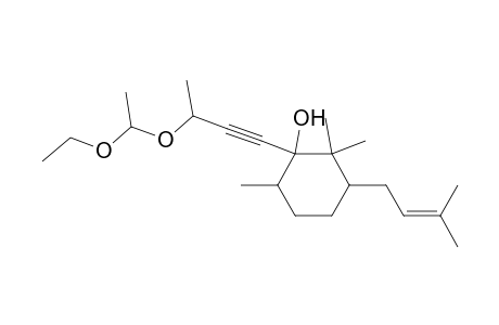Cyclohexanol, 1-[3-(1-ethoxyethoxy)-1-butynyl]-2,2,6-trimethyl-3-(3-methyl-2-butenyl)-