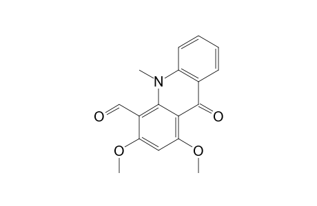 4-Acridancarboxaldehyde, 1,3-dimethoxy-10-methyl-9-oxo-
