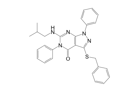 3-(benzylthio)-6-(isobutylamino)-1,5-diphenyl-pyrazolo[3,4-d]pyrimidin-4-one