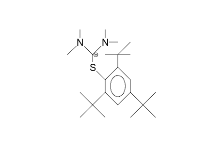 2-(2,4,6-Tri-tert-butyl-phenyl)-1,1,3,3-tetramethyl-isothiuronium cation