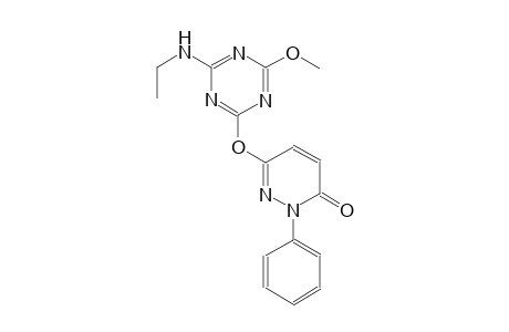 6-{[4-(ethylamino)-6-methoxy-1,3,5-triazin-2-yl]oxy}-2-phenyl-3(2H)-pyridazinone