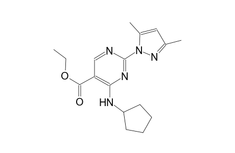 ethyl 4-(cyclopentylamino)-2-(3,5-dimethyl-1H-pyrazol-1-yl)-5-pyrimidinecarboxylate