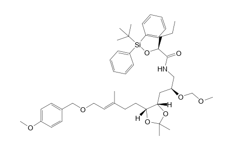 2-[(t-Butyldiphenylsilyl)oxy]pentanoyl [3'-{2",2"-dimethyl-5"-[5"'-(4-methoxybenzyloxy)-3"'-methylpent-3''-enyl]-[1",3"]-dioxolan-4"-yl}-2'-[(methoxy)methoxypropyl)-amide