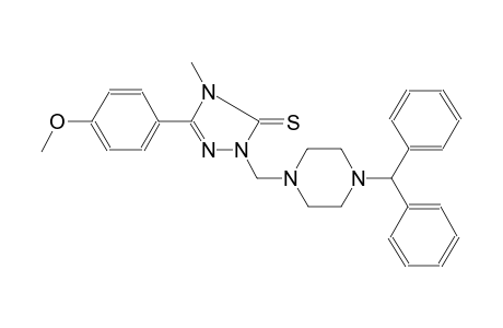 2-[(4-benzhydryl-1-piperazinyl)methyl]-5-(4-methoxyphenyl)-4-methyl-2,4-dihydro-3H-1,2,4-triazole-3-thione