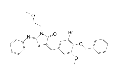 (2Z,5E)-5-[4-(benzyloxy)-3-bromo-5-methoxybenzylidene]-3-(2-methoxyethyl)-2-(phenylimino)-1,3-thiazolidin-4-one