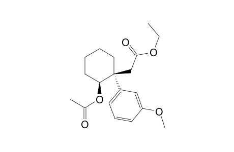 Cyclohexaneacetic acid, 2-(acetyloxy)-1-(3-methoxyphenyl)-, ethyl ester, cis-