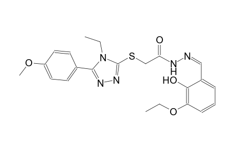 N'-[(Z)-(3-ethoxy-2-hydroxyphenyl)methylidene]-2-{[4-ethyl-5-(4-methoxyphenyl)-4H-1,2,4-triazol-3-yl]sulfanyl}acetohydrazide