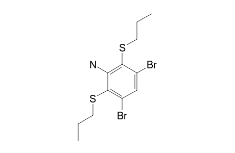3,5-DIBROMO-2,6-BIS-(PROPYLTHIO)-ANILINE