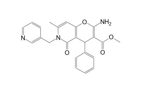 methyl 2-amino-7-methyl-5-oxo-4-phenyl-6-(3-pyridinylmethyl)-5,6-dihydro-4H-pyrano[3,2-c]pyridine-3-carboxylate