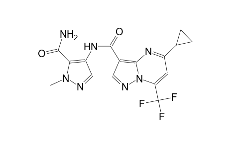 N-[5-(aminocarbonyl)-1-methyl-1H-pyrazol-4-yl]-5-cyclopropyl-7-(trifluoromethyl)pyrazolo[1,5-a]pyrimidine-3-carboxamide