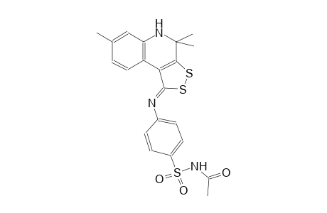 benzenesulfonamide, N-acetyl-4-[[(1Z)-4,5-dihydro-4,4,7-trimethyl-1H-[1,2]dithiolo[3,4-c]quinolin-1-ylidene]amino]-