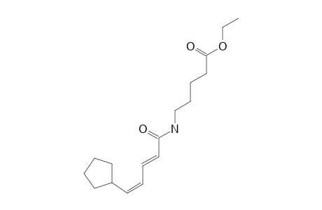 ETHYL-5-[[(2E,4Z)-5-CYCLOPENTYL-PENTA-2,4-DIENOYL]-AMINO]-PENTANOATE