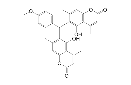 6,6'-((4-Methoxyphenyl)methylene)bis(5-hydroxy-4,7-dimethyl-2H-chromen-2-one)