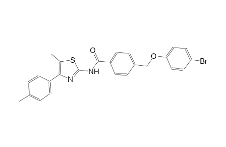 4-[(4-bromophenoxy)methyl]-N-[5-methyl-4-(4-methylphenyl)-1,3-thiazol-2-yl]benzamide