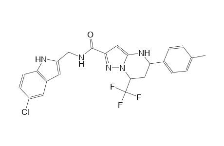 N-[(5-chloro-1H-indol-2-yl)methyl]-5-(4-methylphenyl)-7-(trifluoromethyl)-4,5,6,7-tetrahydropyrazolo[1,5-a]pyrimidine-2-carboxamide