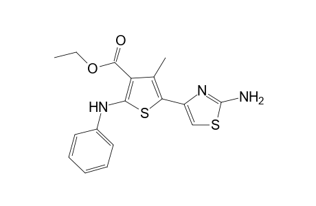 5-(2-Amino-thiazol-5-yl)-4-methyl-2-phenylaminothiophene-3-carboxylic acid ethyl ester