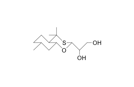 3(eq)-(1(R),2-Dihydroxy-ethyl)-5,5,9(eq)-trimethyl-2-oxa-4-thia-trans-bicyclo(4.4.0)decane