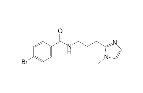4-Bromanyl-N-[3-(1-methylimidazol-2-yl)propyl]benzamide