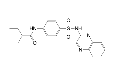 2-ethyl-N-{4-[(2-quinoxalinylamino)sulfonyl]phenyl}butanamide