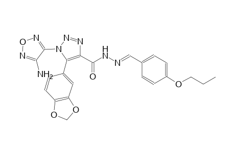 1-(4-amino-1,2,5-oxadiazol-3-yl)-5-(1,3-benzodioxol-5-yl)-N'-[(E)-(4-propoxyphenyl)methylidene]-1H-1,2,3-triazole-4-carbohydrazide