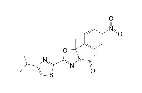 1-(5-(4-Isopropylthiazol-2-yl)-2-methyl-2-(4-nitrophenyl)-1,3,4-oxadiazol-3(2H)-yl)ethanone