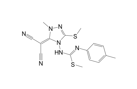 1-[5-(dicyanomethylene)-1-methyl-3-(methylthio)-1,2,4-triazol-4-yl]-2-methyl-3-(p-tolyl)isothiourea