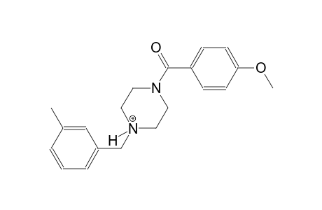 1-(4-methoxybenzoyl)-4-(3-methylbenzyl)piperazin-4-ium