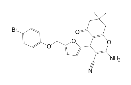 2-amino-4-{5-[(4-bromophenoxy)methyl]-2-furyl}-7,7-dimethyl-5-oxo-5,6,7,8-tetrahydro-4H-chromene-3-carbonitrile