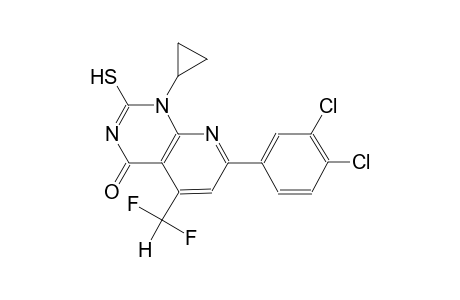 pyrido[2,3-d]pyrimidin-4(1H)-one, 1-cyclopropyl-7-(3,4-dichlorophenyl)-5-(difluoromethyl)-2-mercapto-