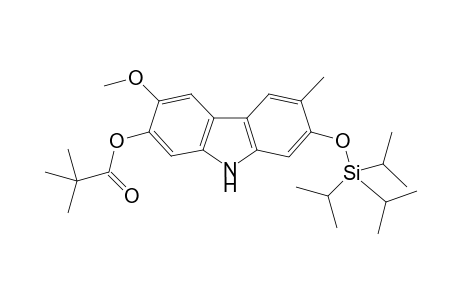 6-Methoxy-3-methyl-7-pivaloyloxy-2-(triisopropylsilyloxy)carbazole