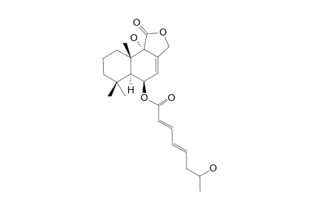 USTUSOLATE_C;9-ALPHA-HYDROXY-6-BETA-(7-HYDROXYOCTA-2-E,4-E-DIENOYLOXY)-5-ALPHA-DRIM-7-EN-11,12-OLIDE