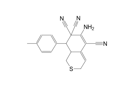 6-Amino-8-(4-methylphenyl)-8,8a-dihydro-1H-isothiochromene-5,7,7(3H)-tricarbonitrile
