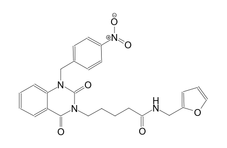 N-(2-furylmethyl)-5-(1-(4-nitrobenzyl)-2,4-dioxo-1,4-dihydro-3(2H)-quinazolinyl)pentanamide