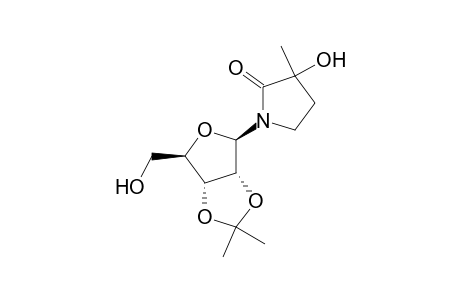 2-Pyrrolidinone, 3-hydroxy-3-methyl-1-[2,3-O-(1-methylethylidene)-.beta.-D-ribofuranos yl]-