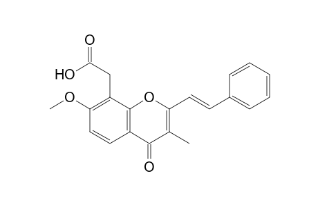 2-[4-keto-7-methoxy-3-methyl-2-[(E)-styryl]chromen-8-yl]acetic acid