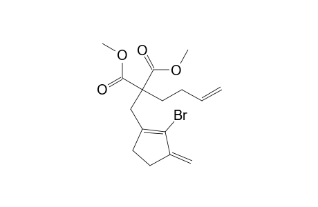2-[(2-bromo-3-methylene-1-cyclopentenyl)methyl]-2-but-3-enylpropanedioic acid dimethyl ester