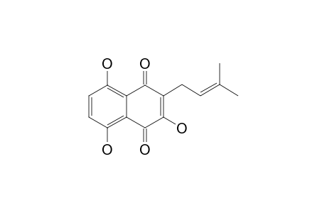 HYDROXYSESAMONE;2,5,8-TRIHYDROXY-3-(3-METHYL-2-BUTENYL)-1,4-NAPHTOQUINONE