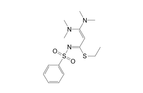 2-Propenimidothioic acid, 3,3-bis(dimethylamino)-N-(phenylsulfonyl)-, ethyl ester