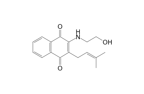 2-(2-hydroxyethylamino)-3-(3-methylbut-2-enyl)-1,4-naphthoquinone