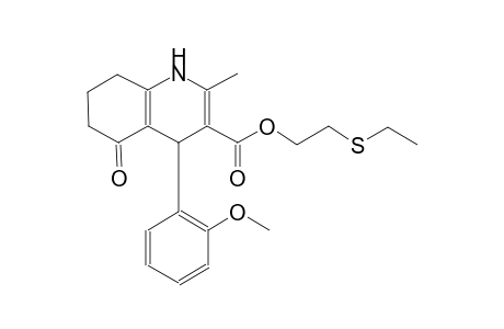 3-quinolinecarboxylic acid, 1,4,5,6,7,8-hexahydro-4-(2-methoxyphenyl)-2-methyl-5-oxo-, 2-(ethylthio)ethyl ester