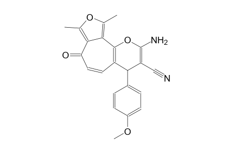2-amino-4-(4-methoxyphenyl)-8,10-dimethyl-7-oxo-4H,7H-furo[3',4':6,7]cyclohepta[1,2-b]pyran-3-carbonitrile