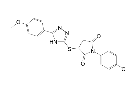 1-(4-chlorophenyl)-3-{[5-(4-methoxyphenyl)-4H-1,2,4-triazol-3-yl]sulfanyl}-2,5-pyrrolidinedione
