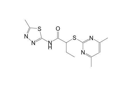 2-[(4,6-dimethyl-2-pyrimidinyl)sulfanyl]-N-(5-methyl-1,3,4-thiadiazol-2-yl)butanamide